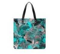 MQPYWLH Green Leaf Women's Tote Bag Top Handle Handbag Shoulder Bag Shopper Bag 39x39cm