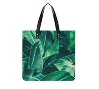 MQPYWLH Green Leaf Women's Tote Bag Top Handle Handbag Shoulder Bag Shopper Bag 39x39cm