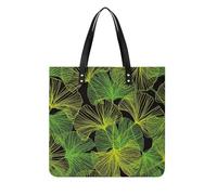 MQPYWLH Green Leaf Women's Tote Bag Top Handle Handbag Shoulder Bag Shopper Bag 39x39cm