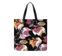 MQPYWLH Leaf Pink Women's Tote Bag Top Handle Handbag Shoulder Bag Shopper Bag 39x39cm