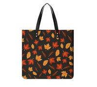 MQPYWLH Maple Leaf Women's Tote Bag Top Handle Handbag Shoulder Bag Shopper Bag 39x39cm