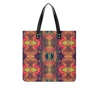 MQPYWLH Mysterious Red Women's Tote Bag Top Handle Handbag Shoulder Bag Shopper Bag 39x39cm