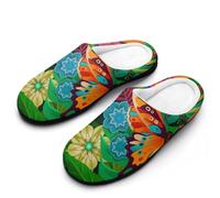 MQPYWLH Nature Women’S Cotton Slippers Memory Foam House Shoes Flats For Indoor Outdoor