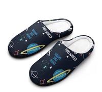 MQPYWLH Planet Rockets Women’S Cotton Slippers Memory Foam House Shoes Flats For Indoor Outdoor