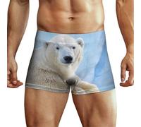 MQPYWLH Polar Bear Men's Underwear Boxer Briefs Comfort Flex Waistband Underpants
