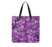 MQPYWLH Purple Leaf Women's Tote Bag Top Handle Handbag Shoulder Bag Shopper Bag 39x39cm