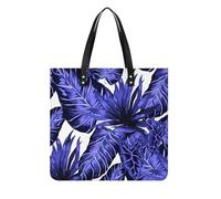 MQPYWLH Purple Leaf Women's Tote Bag Top Handle Handbag Shoulder Bag Shopper Bag 39x39cm