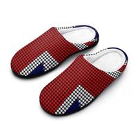 MQPYWLH Union Jack Women’S Cotton Slippers Memory Foam House Shoes Flats For Indoor Outdoor