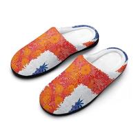 MQPYWLH Union Jack Women’S Cotton Slippers Memory Foam House Shoes Flats For Indoor Outdoor