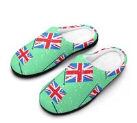 MQPYWLH Union Jack Women’S Cotton Slippers Memory Foam House Shoes Flats For Indoor Outdoor
