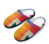 MQPYWLH Union Jack Women’S Cotton Slippers Memory Foam House Shoes Flats For Indoor Outdoor