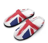 MQPYWLH Union Jack Women’S Cotton Slippers Memory Foam House Shoes Flats For Indoor Outdoor