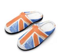 MQPYWLH Union Jack Women’S Cotton Slippers Memory Foam House Shoes Flats For Indoor Outdoor