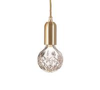 MQQ LED Wrought Iron Chandelier,Crystal Glass Ceiling Lights Gold Decorative Hanging Light Living Room Hanging Lamp Creative Clothing Store Hotel Aisle Pendant Ligh (Color : Single head)