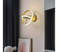MQQ Nordic Wall Lamp, Modern Minimalist LED Wall Lights, Iron Art 11W Acrylic Lampshade, Bedroom Living Room Sofa Background Wall Staircase Aisle Acrylic Bedside Lighting (Color : Gold)