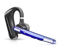 MQQC Bluetooth Headset V5.0, Wireless Bluetooth Earpiece 24Hrs HD Calling,CVC8.0 Dual Mic Noise Cancelling, Hands-Free Bluetooth Earphone for Driving/Business/Office (Blue)