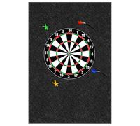 MQQUFF Dart Board Wall Protectors, Black Felt Wall Tiles Dartboard Surround Wall Protector, 36" H X 25" W X 0.5" Dart Board Backing Dart Accessories Cork Dart Board Backer Alternative
