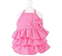 MQQYLBHDS Pink Dog Dresses for Small Dogs Girl Spring Puppy Clothes with Bow Tiered Layered Cake Dress for Cats Sleeveless Summer Pet Outfit (Pink, Medium)