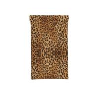 MQRCGYKF Portable Squeeze Top Leather Leopard Print Glasses Case, Soft Leather Glasses Case, Waterproof Glasses Pouch, Multifunctional Glasses Case.