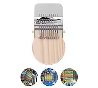 MQSHUHENMY Darning Mini Loom Machine, Darning Loom, Small Weaving Loom, Wooden Darning Loom Type Weave Tool, Quickly Portable Mending Loom, Portable Speed Weaver Darning Loom (14 Hooks)