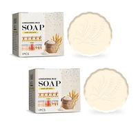 MQSHUHENMY Rice Water Shampoo and Conditioner, Anti-Hair Loss Rice Shampoo Bar, 2 in 1 Fermented Rice Water for Hair Growth Moisturizing Unscented Solid Shampoo Bar, Rice Shampoo Soap (2Pcs)