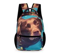 MQSSYOA School Bags Chocolate Labrador Swimming Shoulder Backpack Travel Bag Daypacks Bookbag For Boys Girls Students