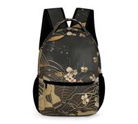 MQSSYOA School Bags Japanese Style Wave Cherry Moon Shoulder Backpack Travel Bag Daypacks Bookbag For Boys Girls Students