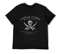 MQTFashFB Captain SMIRK'S Swordplay School T-Shirt The Secret Game of Island Monkey Island Black
