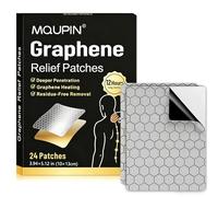 MQUPIN 24PCS Pain Relief Patches,Graphene Patch, Natural Plant Heat Patches for Back, Knee, Neck,Shoulder