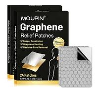 MQUPIN 48PCS Pain Relief Patches,Graphene Patch, Natural Plant Heat Patches for Back, Knee, Neck,Shoulder
