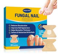 MQUPIN Fungal Nail Patches, 28 Pcs Nail Fungus Patches for Toenails Extra Strong, 8-Hour Nighttime Anti Fungal Toe Nail Repair Patches for Restores Appearance of Thick Broken Discoloured Nails