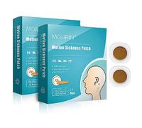 MQUPIN® Motion Sickness Patch Anti-Nausea Relief Vomiting Nausea Dizziness, Sea Sickness Patch 100% Natural Herb Treatment, Fast Acting, Suit for Car, Ships, Airplanes Travel, 40 Count/Box