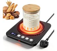 MQUPIN Sourdough Starter Warmer, 21℃-38℃ Precise Temperature Control Sourdough Warming Mats, 24 Hour Timer & Auto On/Off, Sourdough Heater Proofing Tool for Home Kitchen Baking (Black)