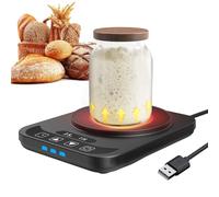 MQUPIN Sourdough Starter Warmer, Sourdough Warming Mats with Temp Display, Precise Temperature Control 0-38°C, 12 Hours Timer, Sour dough warmer for Baking Supplies Kitchen Bakers (Black)