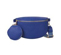 Mqutry - Korean Style Crossbody Fanny Pack for Girls Women PU Leather Large Phone Bag, Blue, L
