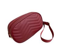 Mqutry Trendy Chest Bag with Adjustable Strap PU Shoulder Crossbody Bag Fanny Pack Perfect for Daily Use, Red, Large