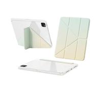 MQVQAUBST 3+Y Fold Rainbow Gradient Color Tablet Case Suitable For Huawei Honor Pad 10 12.1" Clear Acrylic Back Case With Pen Slot(Gradient Orange)