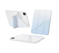 MQVQAUBST 3+Y Fold Rainbow Gradient Color Tablet Case Suitable For Huawei Honor Pad 10 12.1" Clear Acrylic Back Case With Pen Slot(Gradient blue)