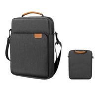 MQVQAUBST Portable Storage Tablet Bag Suitable For Lenovo Tab P12 /M11/K11 Plus /P11 5G Sleeve Pouch With Shoulder Strap(Black Gray,Tab P11 Gen2 11.5)