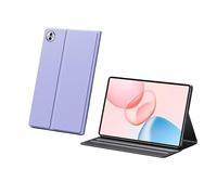 MQVQAUBST PU Leather All-inclusive Tablet Case Suitable For Honor Pad 10 12.1" HEY3-W00 2025 Crosshatch Anti-drop Silicone Soft Cover(Purple)
