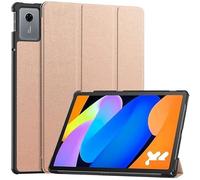 MQVQAUBST PU Leather Stand Tablet Case Suitable For Lenovo Xiaoxin Pad 11inch TB335FC 2025 Hard back Cover With Auto-sleep/Wake Up(Rose gold)