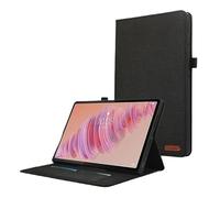 MQVQAUBST Tablet Case Suitable For Lenovo Tab Plus 2024 11.5inch TB-351FU Soft Fabric Wallet Stand Protective Cover Shell(Black)
