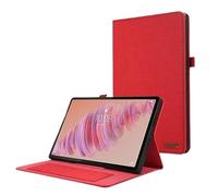 MQVQAUBST Tablet Case Suitable For Lenovo Tab Plus 2024 11.5inch TB-351FU Soft Fabric Wallet Stand Protective Cover Shell(Red)