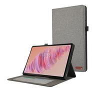 MQVQAUBST Tablet Case Suitable For Lenovo Tab Plus 2024 11.5inch TB-351FU Soft Fabric Wallet Stand Protective Cover Shell(Gray)