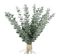 MQWDGJ 30 Bunches Artificial Eucalyptus Stems, 15" Realistic Grey-Green Faux Greenery Branches for Wedding Centerpieces, Flower Arrangements, Home Table Decor