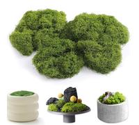MQWDGJ Fake Moss, 200g Artificial Moss for Crafts for Indoor Plant Pots Christmas Decorations Room Balcony Garden Landscaping Patio Floristry and More (Light Green)