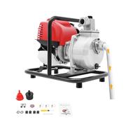 Mqwdxzfes 4-Stroke Gasoline Water Pump 1.2KW, 35GPM High Flow Portable Water Transfer Pump, Petrol Engine Dirty Water Pump for Farm Irrigation, Flood Drainage, Fire Rescue, 8m Suction Water Head