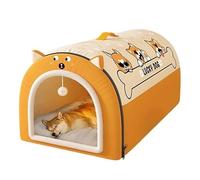 MQXDNFDC 2 in 1 Dog House Large Dog Bed, Foldable Calming Dog Kennel, Pet Comfort Mat Non-Slip Warm Pet Bed for Dogs Cats, Removable Washable B,XXL(A,XXL)