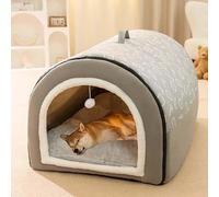 MQXDNFDC 2025 Dog Bed Large Pet Cave, 2 In 1 Dog House Cat, Pet Comfort Mat Cozy Sleeping Bag For Dogs, Winter Warm Puppy Nest With Detachable Cushion grey,XXXL(Grey,XXL)