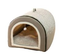 MQXDNFDC 2025 Dog Bed Large Pet Cave, 2 In 1 Dog House Cat, Pet Comfort Mat Cozy Sleeping Bag For Dogs, Winter Warm Puppy Nest With Detachable Cushion grey,XXXL(Grey,L)